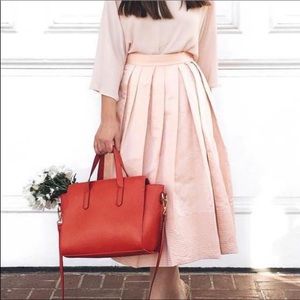 Banana Republic coral pink and mid skirt